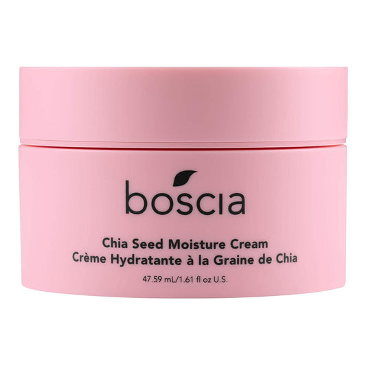 boscia Chia Seed Moisture Cream - Vegan, Cruelty-Free, Natural Skin Care - Sensitive Skin Face Lotion with Elderberry, Vitamin A, Vitamin B6, Vitamin C & Vitamin E - For Dry Skin Types - 1.61 Oz