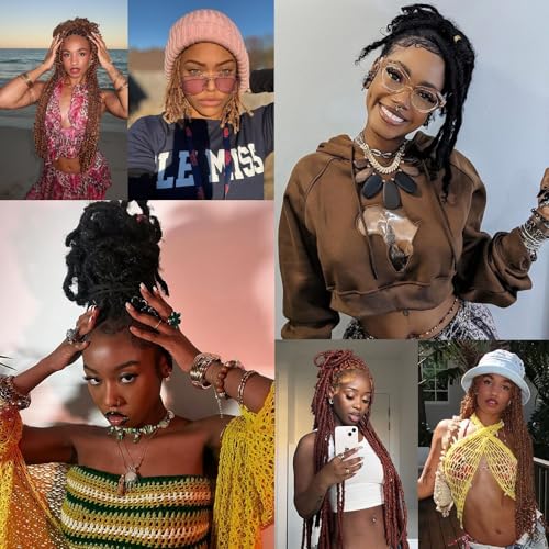 Spring Afro Twist Hair, 20 Inch Springy Marley Twist Braiding Hair Pre-Separated 6 Packs Spring Twist Afro Kinkys Bulk Hair for Soft Locs Crochet Hair Extensions for Black Women (1B, 20inch)