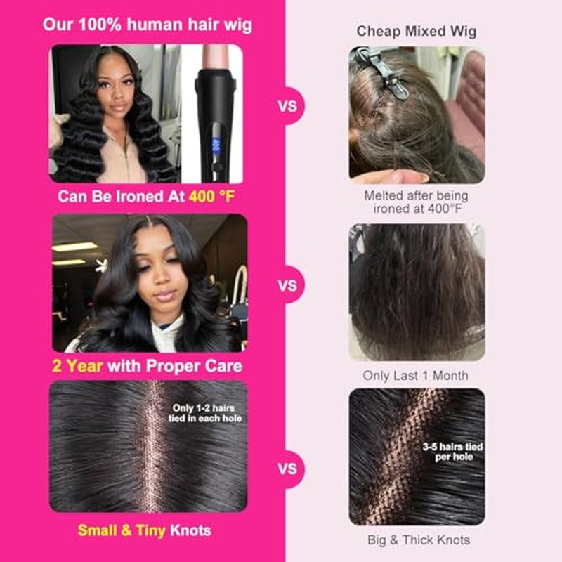 ITODAY 28 Inch Body Wave Lace Front Wig 100% Human Hair HD 200% Density13x4 Lace Frontal Wigs Human Hair Pre Plucked Free Part with Baby Hair