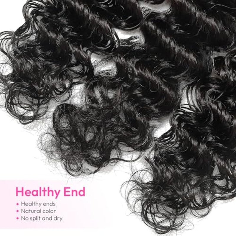 Bundles Human Hair Deep Wave 18 20 22Inch 12A Deep Curly Bundles Human Hair Extensions 100% Unprocessed 3 Bundle Brazilian Virgin Human Hair Extensions Wet and Wavy Double Weft Bundles Natural