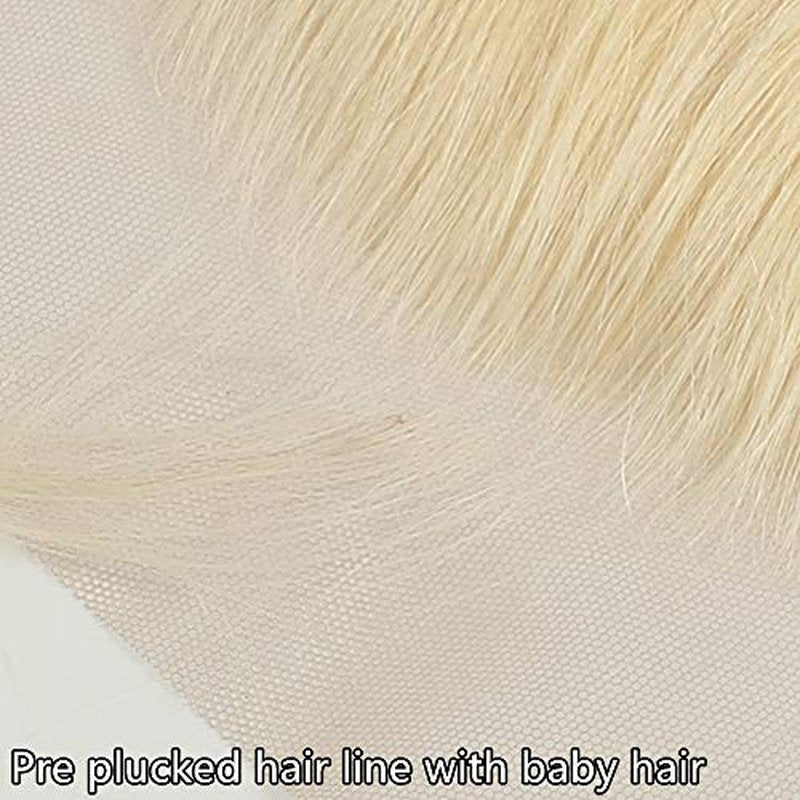 Grand Nature 613 Blonde Lace Frontal Wavy Hair Extension, 14 inches, Sew-In Installation