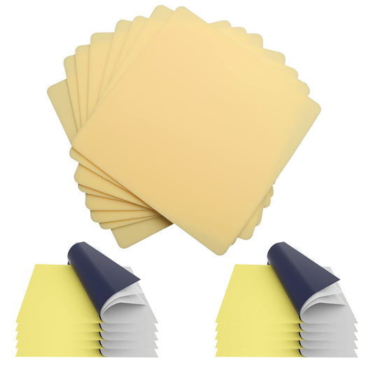 Padieoe Tattoo Practice Skin 8pcs 7.8x7.8in 3MM Silicone Tattoo Fake Skin Double Sides Practice Sheet with 10 Transfer Stencil Paper for Beginners N201099-S-8N