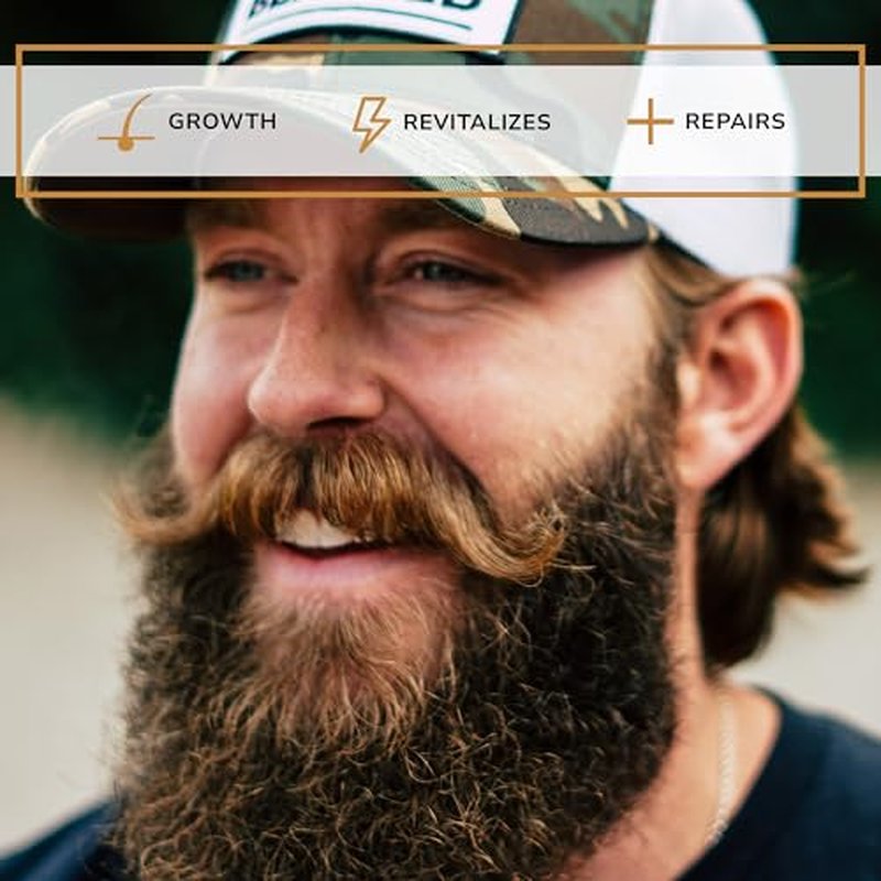 Live Bearded Beard Boost - Beard Growth Vitamins for Men with Biotin, Collagen, Silica, Fo-Ti Root - Facial Hair Growth for Men, Made in The USA | 90-Day Supply