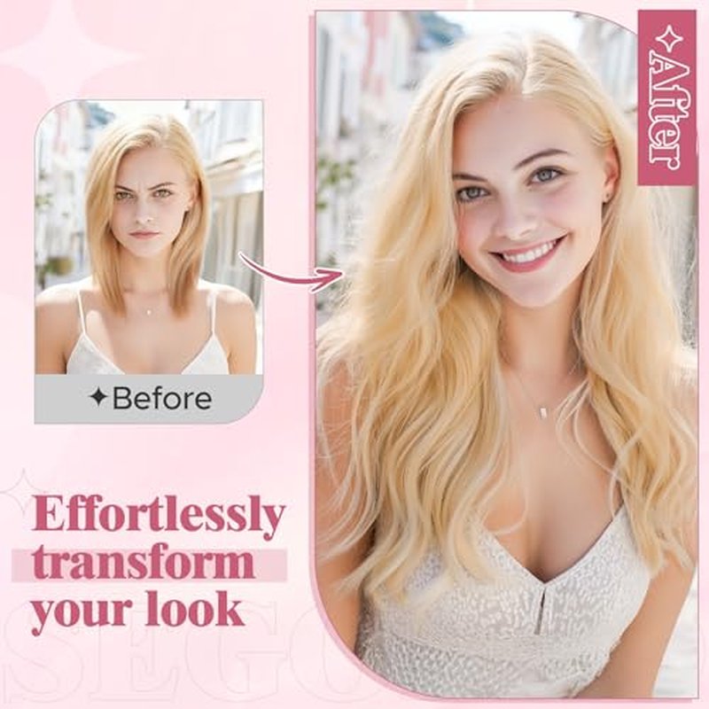Halo Hair Extensions for Women Human Hair with Invisible Transparent Wire Adjustable Size 2 Secure Clips Long Wavy Secret Hairpiece 18 Inch 4RP27R Medium Brown Mixed Dark Blonde