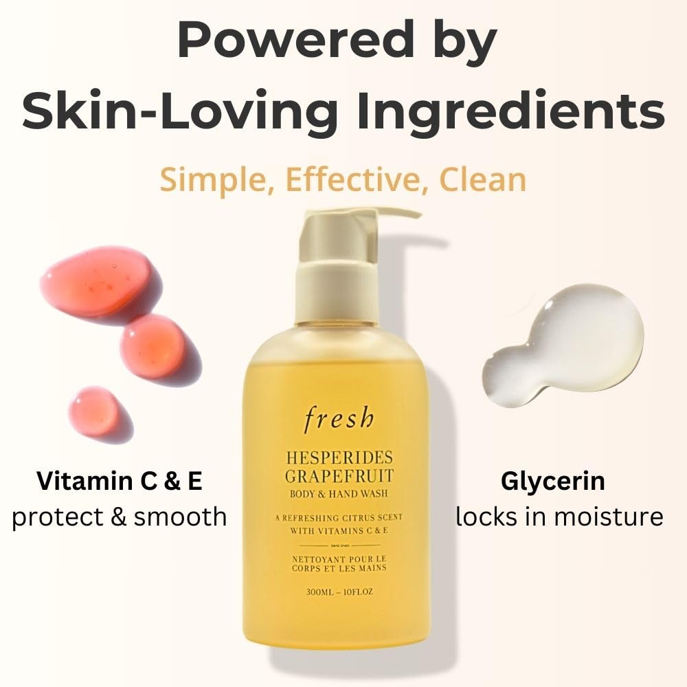 Hesperides Grapefruit Body Wash - Refreshing Hand & Body Cleanser | 10 oz