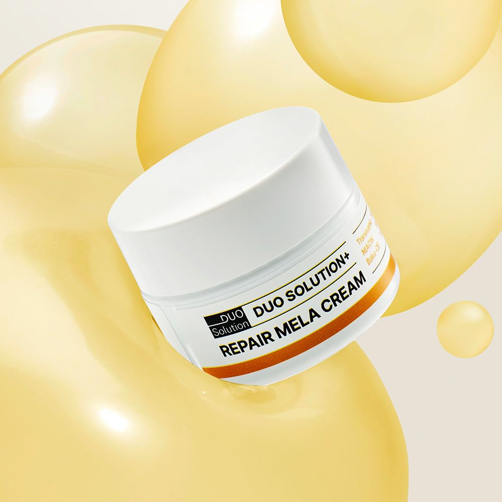 Duo Solution Tranexamic Acid 5% + Niacinamade 5% + Baku-CE 3% Cream, Repair Mela Cream - Tranexamic acid 50,000ppm, Niacinamade 50,000ppm, bakuchiol 30,000ppm, PDRN, Peptides, Hyaluronic