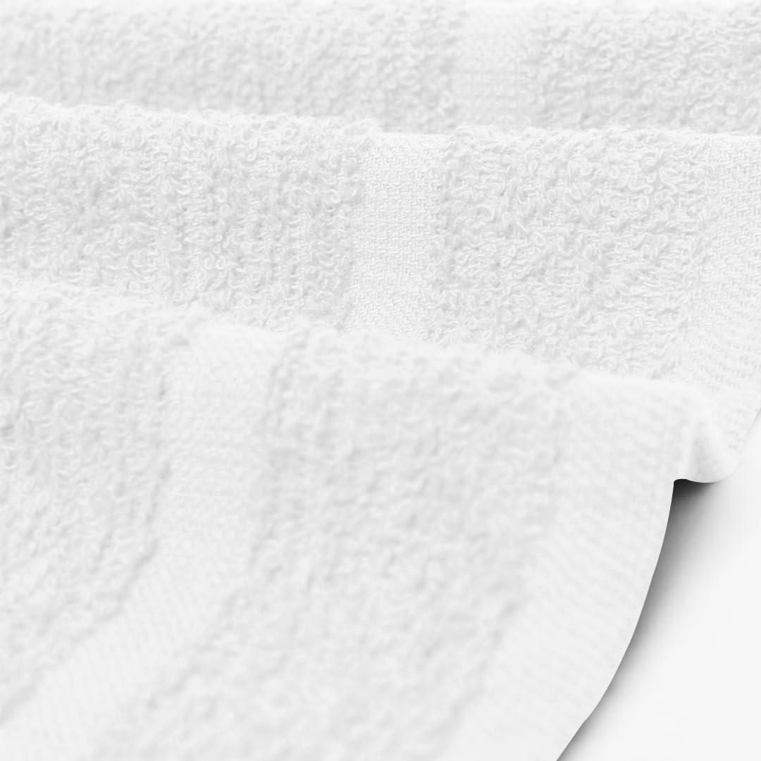 Avalon Towels Wash Cloths for Showering 48 Pack 100% Cotton White Washcloths Bulk 12x12 Wash Rags, Facial Towel, Face Towels for Body, Bath Washcloth, Fingertip Towel