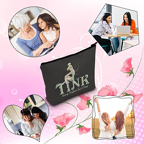 TSOTMO Fairytale Fans Makeup Bag Tink Being Perfect Isn¡¯s Easy Bag Movie Merchandise Makeup Bag (TINK Being)