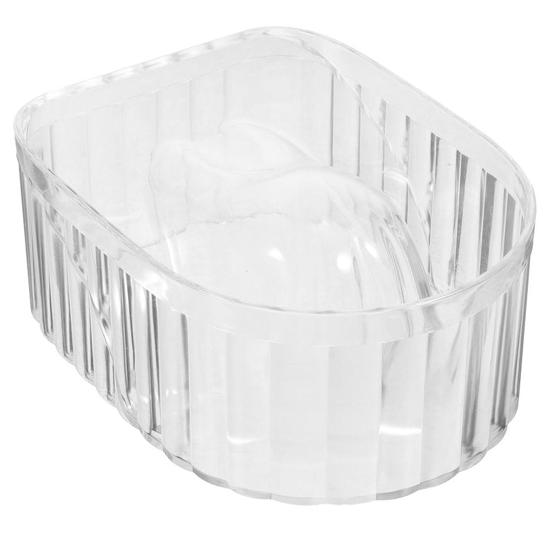 FRCOLOR Nail Soaking Bowl for Gel Polish Remover Proof Manicure Dish Soak off Bowl with Clear Acrylic Hand Tray for Home and Salon Use