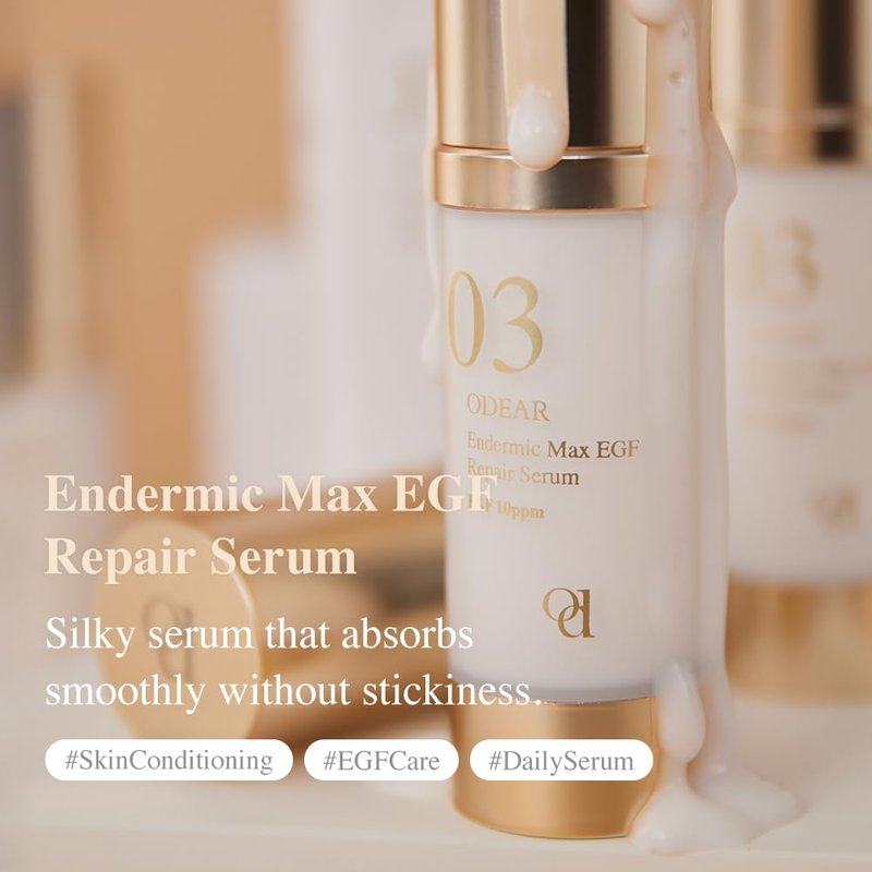 ODEAR Endermic Max EGF Repair Serum – Concentrated EGF Facial Serum for Skin Barrier Support, Firm Feel & Radiant Skin (30ml / 1.01 fl. oz.)
