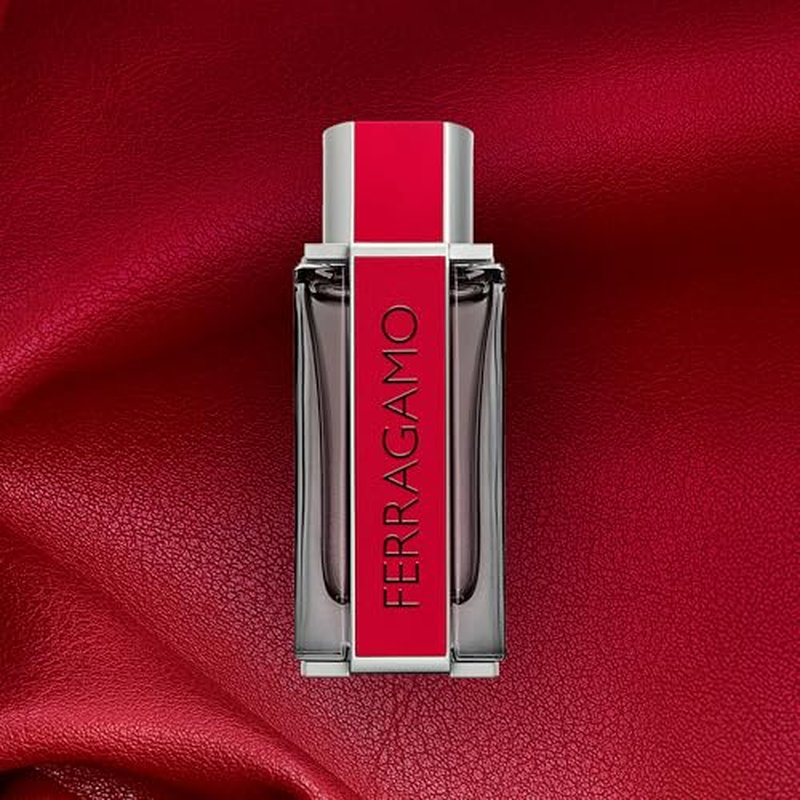 FERRAGAMO Red Leather Eau de Parfum Pour Homme, Cologne Spray for Men