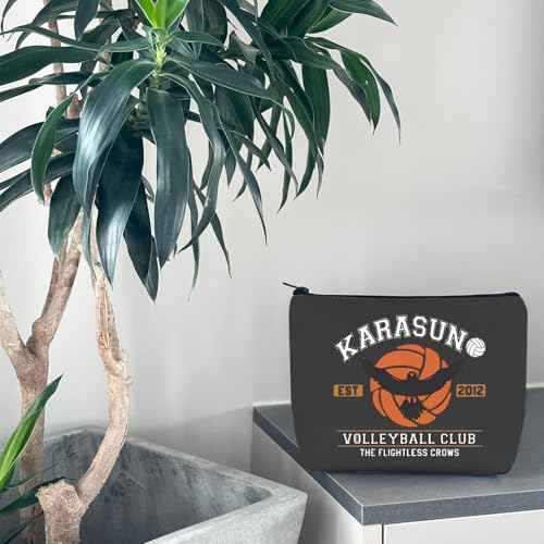 WCGXKO Anime Lover Volleyball Club Makeup Bag - Japanese Volleyball Anime Cosmetic Pouch