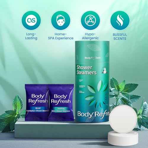 Shower Steamers for Men - 8 Pack Shower Bombs with Essential Oils Eucalyptus Mint Scent, Eucalyptus for Shower, Christmas Gifts Stocking Stuffers for Adults Women Men