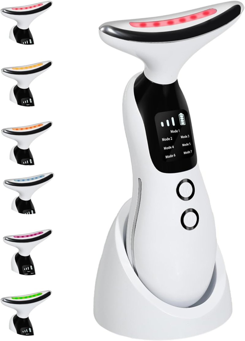 7-Color Facial Massager & Neck Massager Tool | Skin Contouring & Rejuvenation for Home & Travel
