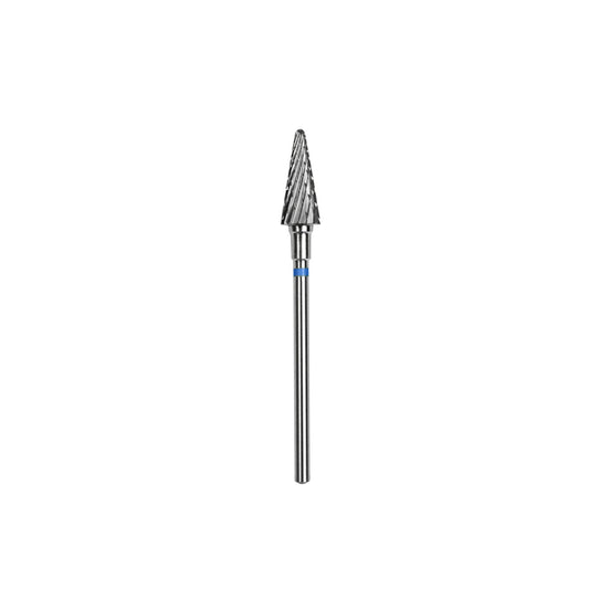STALEKS PRO Expert Carbide Nail Drill Bit (Cone, Blue, 6mm Head / 14mm WP) – Medium Hardness for Artificial Nail Correction & Skin Processing in Hardware Manicure/Pedicure
