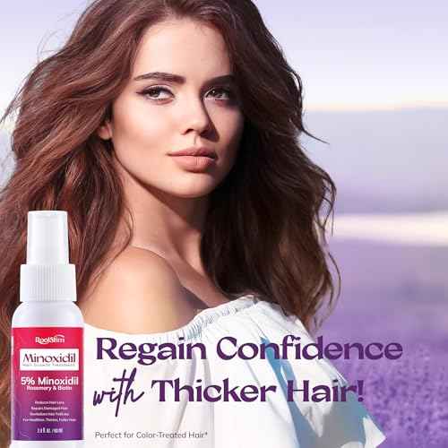 Women's 5% Minoxidil Spray for Hair Growth: RootStim Extra Strength Minoxidil with Rosemary & Biotin for Thinning Hair Regrowth and Fuller Hair 60 ML