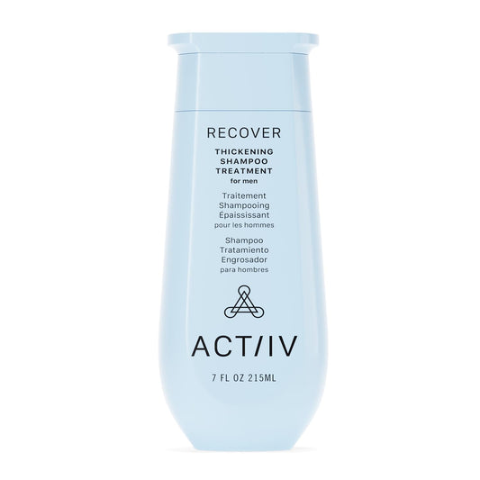 ACTIIV Recover Thickening Shampoo Treatment For Men | Supports the Appearance of Fuller, Healthier-Looking Hair, Supports Scalp Health, Plant-Based, Color-Safe, Vegan,All Hair Types, 80 mL / 2.7 oz