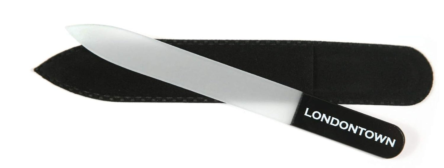 Black Glass Nail File - Durable & Gentle on Nails | 0.48 oz (Single Pack)