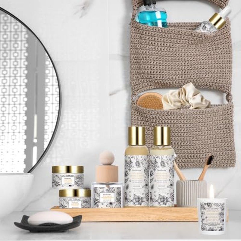 Spa Gift Set for Women- Luxury Rose 14 Pcs Bath Set, Home Spa Kit, Christmas Gift for Women, Birthday Gifts