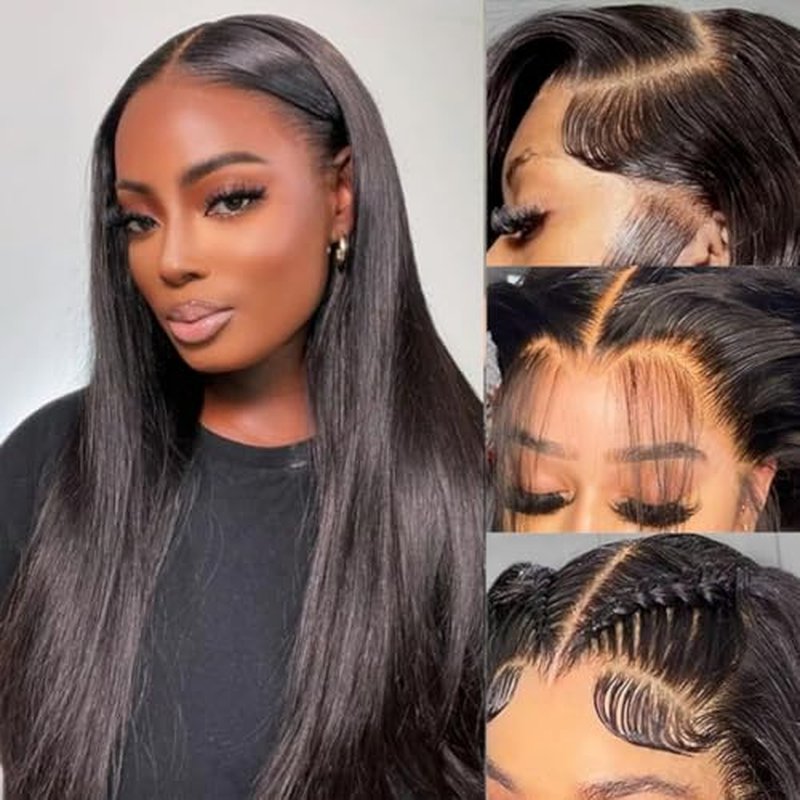 LICHANG Straight Lace Front Wigs Human Hair 13x4 Lace Frontal Wigs Human Hair 20 Inch