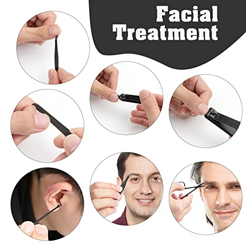 Manicure Set 7 In 1 Stainless Steel Nail Kit Manicure Kit Gifts for Dad Gifts for Christmas Nail Clippers for Men Gift Under 5 Dollars Nails Tools with Travel Case Mens Stocking Stuffers