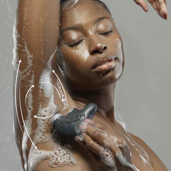 VOESH Gua Sha Cleansing Bar - Niacinamide, Vegan Probiotics, Rosemary Oil & Charcoal Powder - Cruelty Free, K-Beauty Korean Skincare Clean Ingredients & Organic Extracts - (3.7oz Bar)