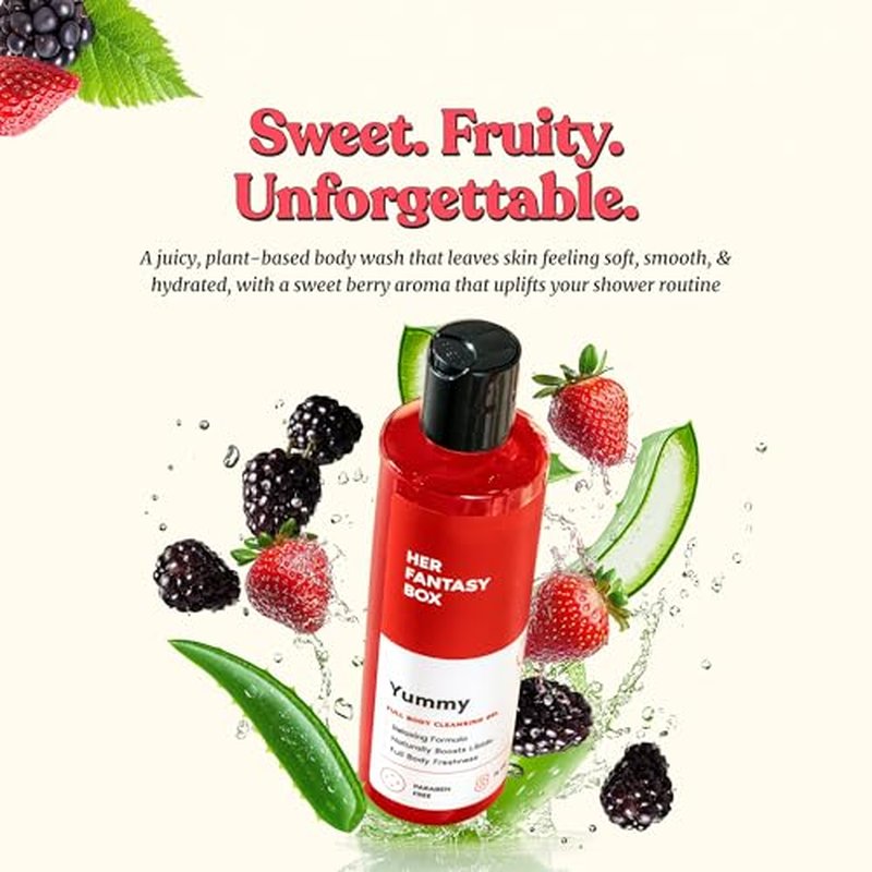 Her Fantasy Box Yummy | Body Wash - Indulgent, Luxurious Body Wash for Deep Cleansing, Moisturizing, and Nourishing Skin - Refreshing Scent for All Skin Types