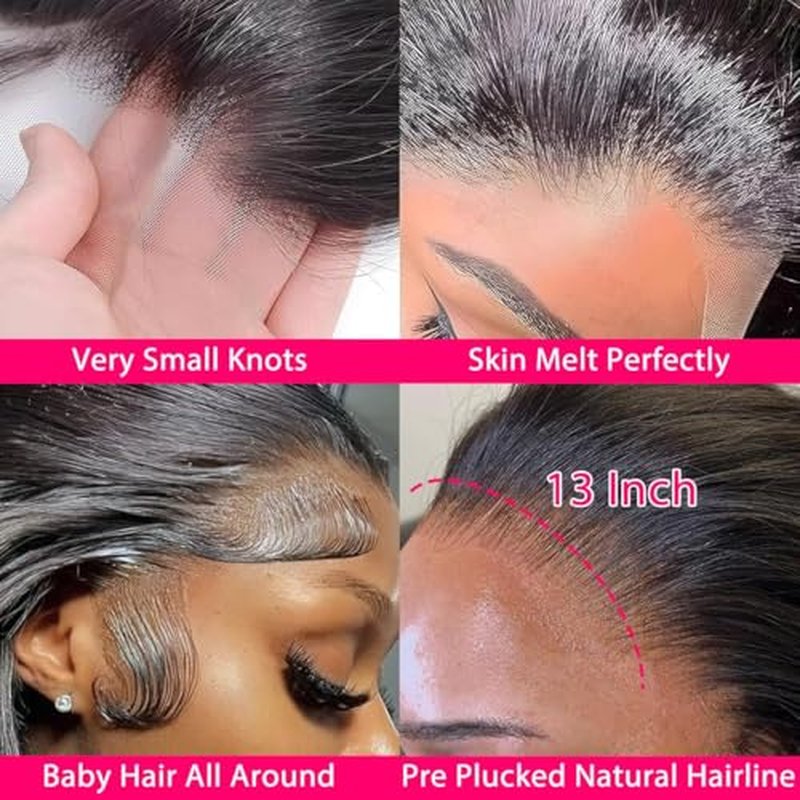 Sunelk 200 Density 13x6 Lace Front Wigs Human Hair 22 Inch Body Wave HD Lace Front Wigs Human Hair Pre Plucked Glueless Wigs Human Hair Pre Plucked Lace Frontal Wigs for Women