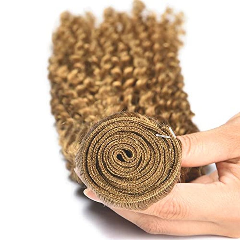 Blonde Human Hair Bundles Color 27 Kinky Curly Bundles 24 26 28 Inch Brazilian Virgin Remy Hair Honey Blonde Curly Bundle Har Extensions