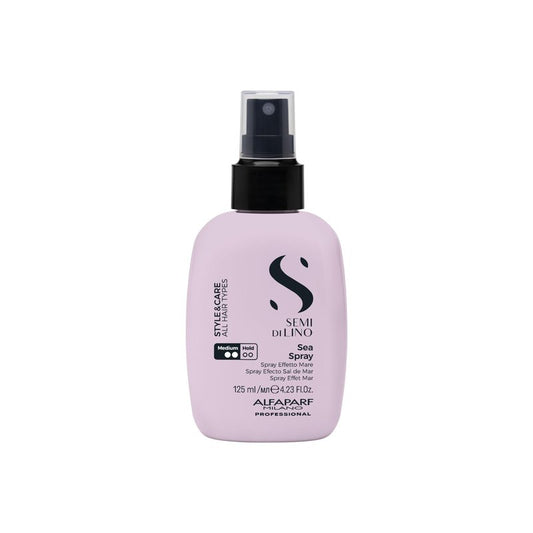 ALFAPARF MILANO Semi di Lino Style Sea Salt Spray - Texturizing Hair Spray for Women & Men - Heat Protectant - Natural, Lightweight Finish - Medium Hold (4.23 fl oz)