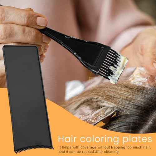 Highlighting Board, Hair Dye Brush, And Hairs Dye Comb 3 PCS, Balayage Board Hair Coloring Paddle Balayage Highlighting Boards with Teeth, Hair-Dye Tools Highlightings Paddle for Barber Salon, Black
