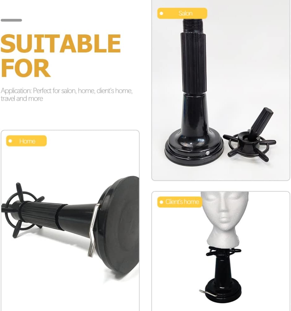 Wig Suction Cup Holder - Cosmetology Training Head Stand with Clamp | Durable Mannequin Rack