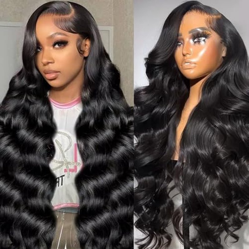 13x6 Body Wave Lace Front Wigs Human Hair 26 Inch 200 Density HD Lace Frontal Wigs 12A Brazilian Virgin Human Hair Wig pre Plucked Natural Hairline 3x Longer Lifespan