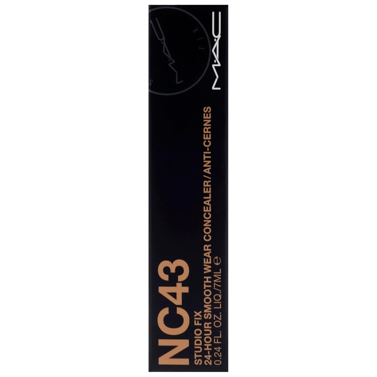 MAC Studio Fix 24-Hour Smooth Wear Concealer - Long-Lasting, Full Coverage | NC43, 0.24 oz