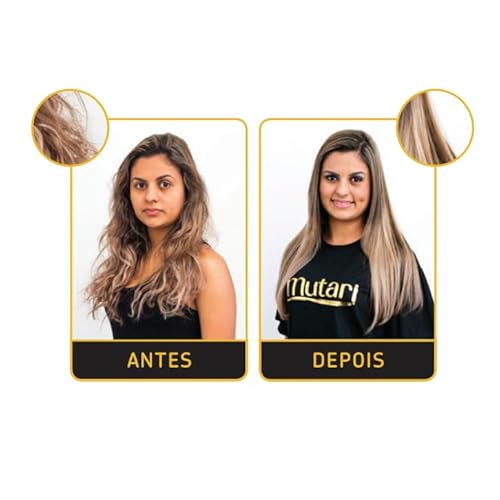 Mutari Progress Reductor Reconstructor 1L | Brazilian Keratin Treatment | Progressive Brush Hair Straightening | Smoothing System | Volume Reducer | 100% Straight