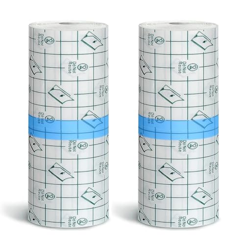 Tattoo Aftercare Bandage Autdor 2 Rolls 6"x 2 Yard Second Skin Tattoo Cover Up Patch Waterproof Tattoo Bandages Breathable Tattoo Cover Up Tape Transparent Tattoo Wrap for Tattoo Cover Protection Film