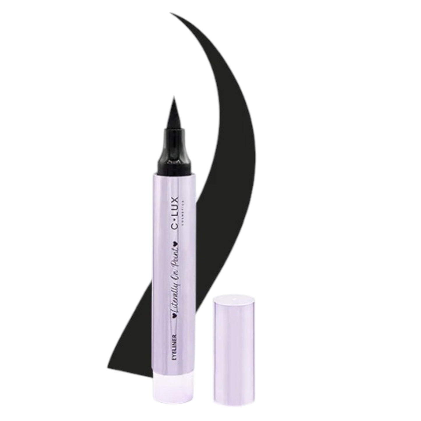 C-LUX Literally On Point Jumbo Marker Liquid Eyeliner – Waterproof Black Eyeliner Pen, Smudge Resistant, Long Lasting Up to 12H, High Pigment Felt Tip, Cruelty Free Makeup