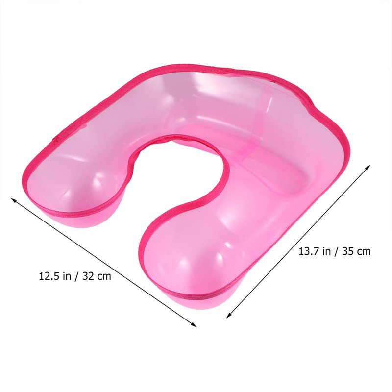 FRCOLOR Waterproof Hair Perm Neck Tray 12.6X13.78X2.95In Plastic Hairdressing Bowl for Salon and Home DIY Hair Styling Perm Solution Catcher