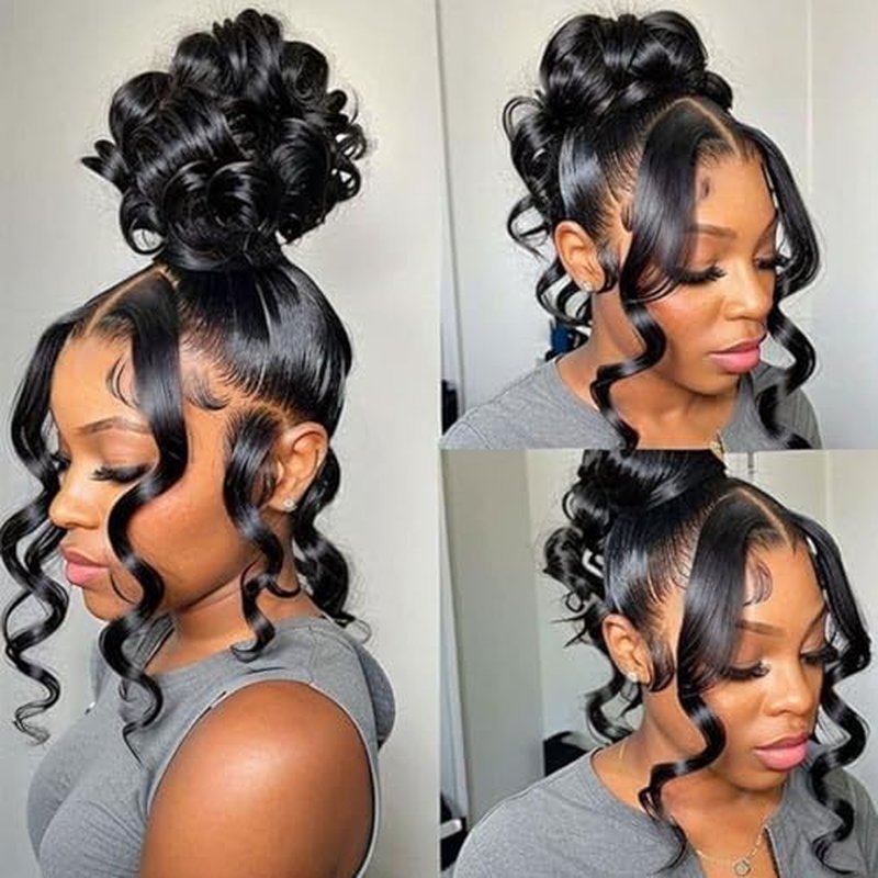 360 Lace Frontal Human Hair Body Wave 360 Frontal Closure Body Wave HD Transparent Closure With Baby Hair 150% Density Raw Virgin Human Hair Natural Black 1B Color 22 Inch