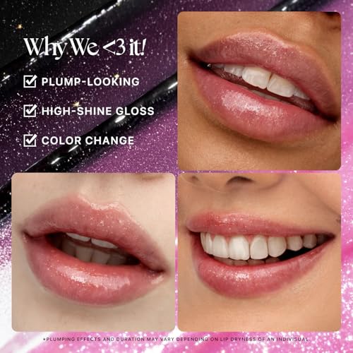 Nature Republic HONEY MELTING LIP GLITTER & PLUMPING (16 MIDNIGHT SPARKLE) SOFT LIP STICK Moisturizing Gloss, Volumizing formula, Color changing Sheer tint, Shine Glimmer Finish, Stocking Stuffers