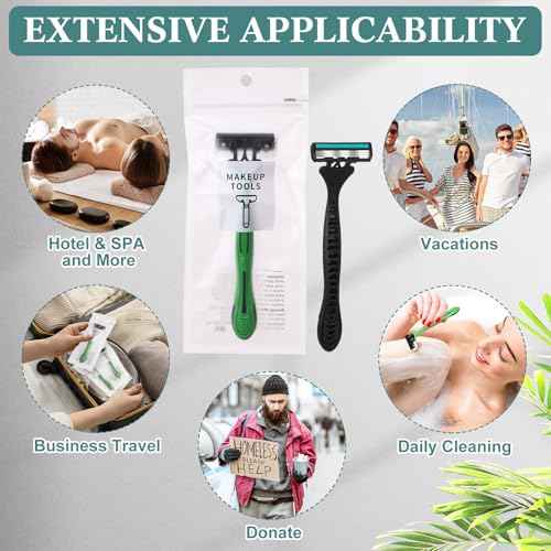32 Pcs Men's Disposable Razors Bulk 3 Blade Shaving Razors for Sensitive Skin Comfortable Head Shave Christmas Gifts