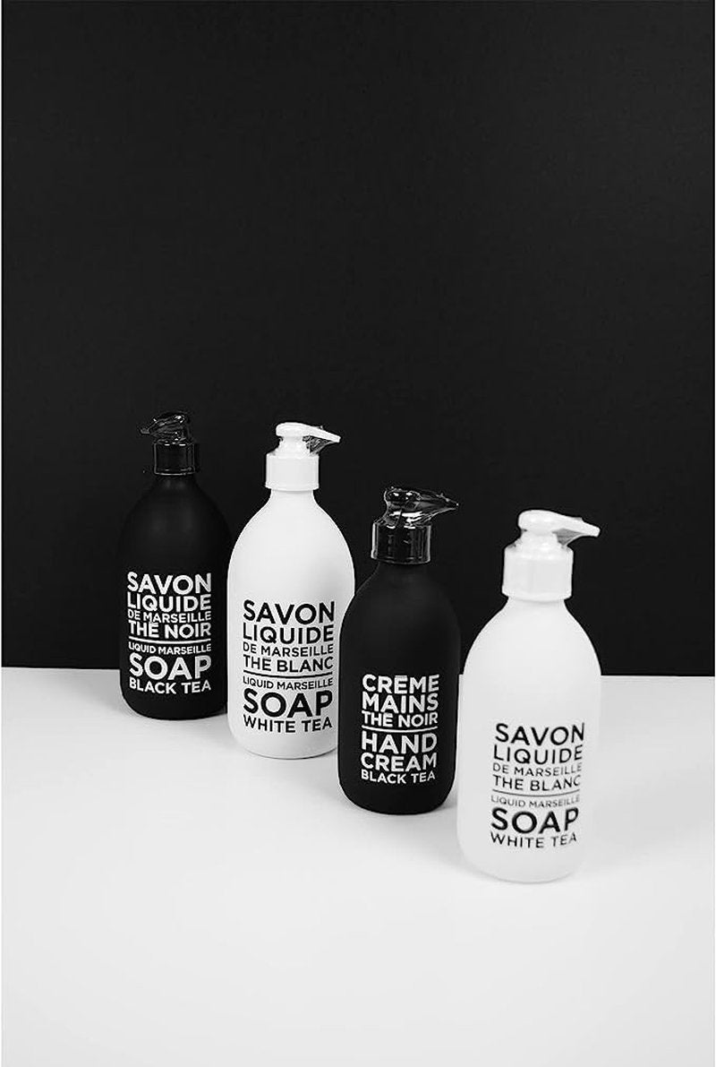Compagnie de Provence Savon de Marseille Liquid Soap - Black Tea - 10 Fl Oz Glass Pump Bottle