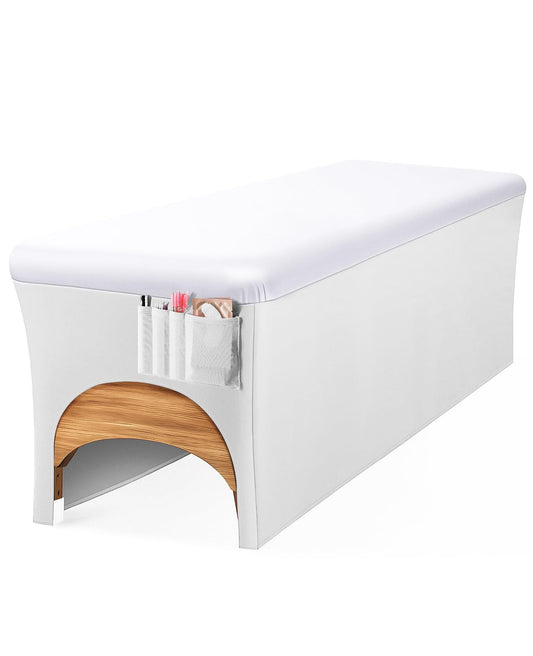Onism Lash Bed Cover for Eyelash Extensions, Massage Table Cover, White