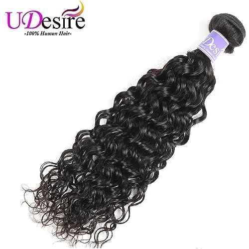 Water Wave Bundles Human Hair 1 Bundles 18Inch Water Wave Bundles 10A Brazilian 100% Unprocessed Virgin Human Hair Wet and Wavy Bundles Double Weft Water Curly Weave Natural Black