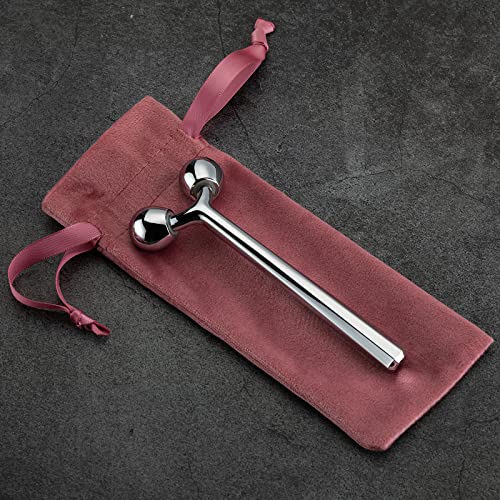 Tekson Faical Roller Massager, 3D Metal Face Massage Tool for Reduce Puffiness, Remove Eye Wrinkles, Face Lift, Increase Firmness, Anti-Aging, Skin Tightening (Zinc Alloy)