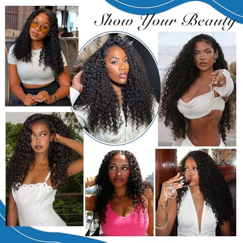 Burmese Curly Bundles Human Hair 14 16 18 Inch 14A Curly Bundles Human Hair 100% Unprocessed Wet And Wavy 3 Bundles 3c4a Water Wave with Spiral End Real Human Hair Extensions Natural Black
