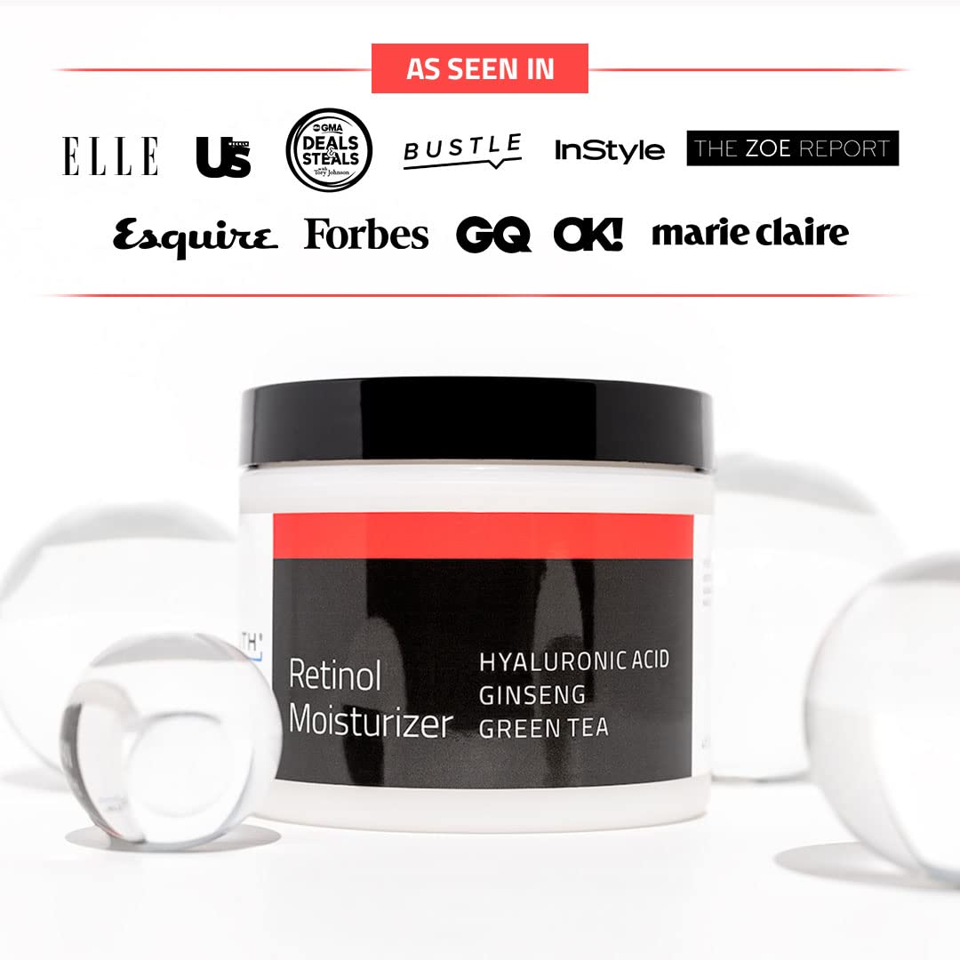 YEOUTH Retinol Cream for Face, Retinol Face Moisturizer for Women and Men with Hyaluronic Acid and Green Tea, Night Moisturizer for a Smoother Appearance 1oz