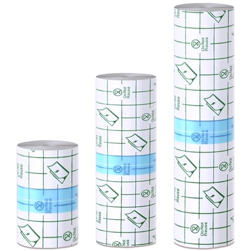 3 Rolls Second Skin Tattoo Cover, Waterproof Tattoo Aftercare Bandage Breathable Tattoo Cover Up Patch Tape Tattoo Flim 2", 4", 6" x 2.2 Yard Tattoo Supplies for Healing Wrap Swimming Shower
