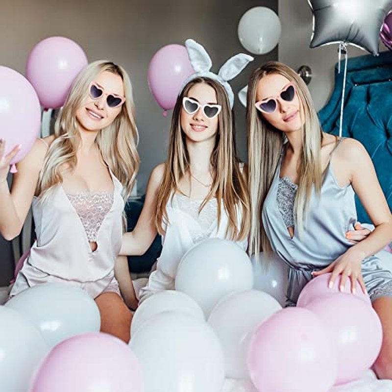 Bridesmaid Scrunchies Proposal Hair claws clips Set of 12 Bridal Shower heart sunglasses Gifts for Wedding Bachelorette Party Favors (32pcs Pink)