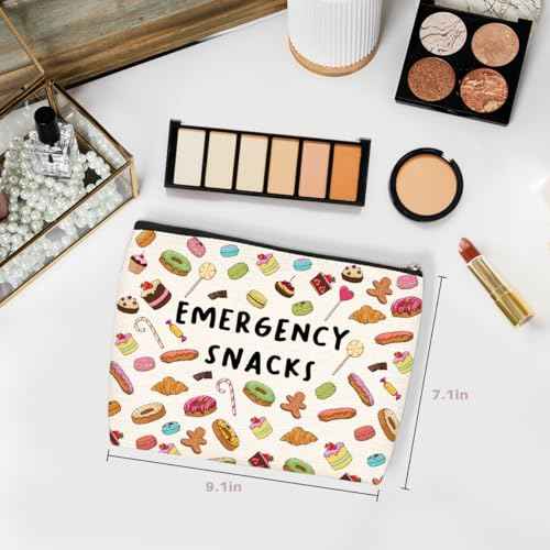 Snack Bags, Emergency Food Bag for Women Girls Trip Gifts Favors Travel Bags for Girls Friends Graduation Gifts for Besties Best Friend BFF Emergency Snacks Makeup Bag, Christmas Birthday Gift